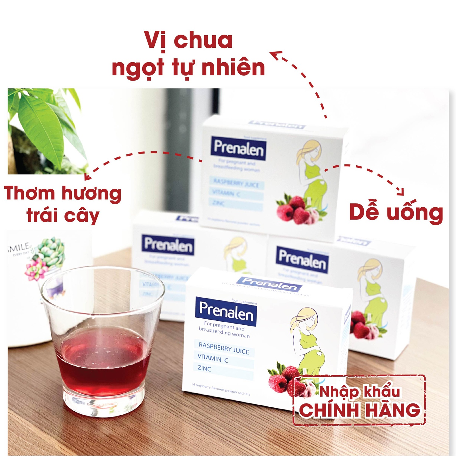 Thực phẩm tăng sức đề kháng cho mẹ bầu Prenalen (14 gói) hình 3