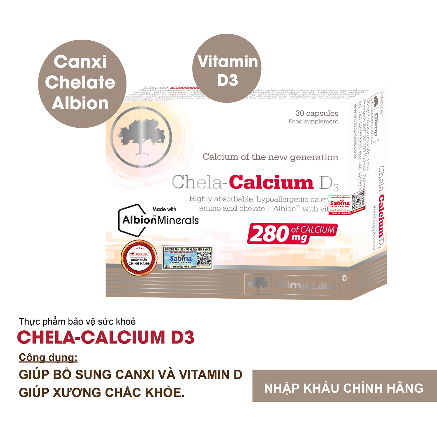 Đặc điểm nổi bật Chela-Calcium D3 bổ sung canxi cho bà bầu 30 viên