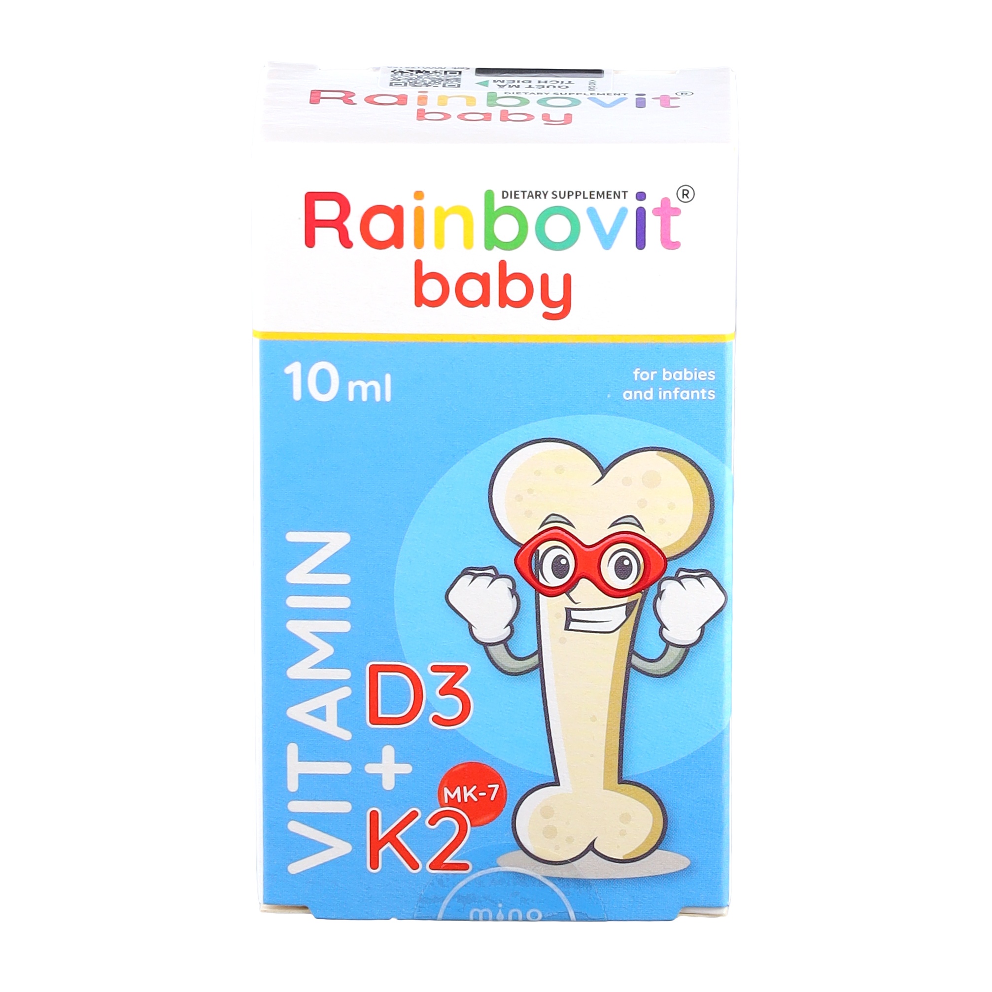 Thực phẩm bảo vệ sức khỏe Rainbovit Baby Vitamin D3+K2 10ml hình 1