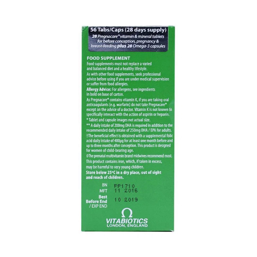 Vitamin mẹ bầu Pregnacare Plus Omega-3 56 viên hình 5