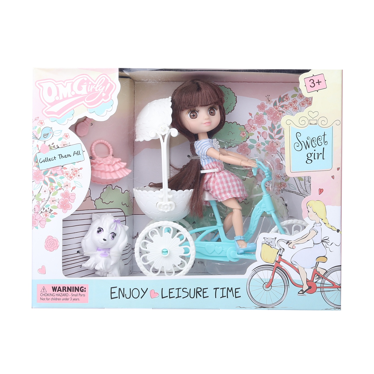 Đồ chơi búp bê đi xe đạp CY.58001 hình 1