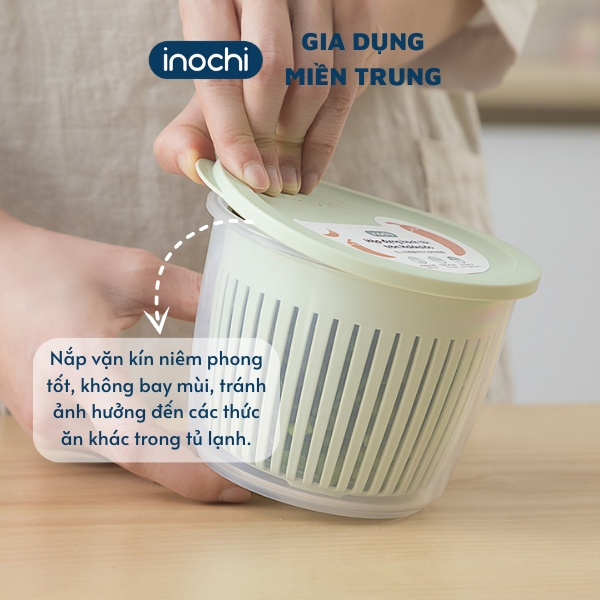 Hộp nhựa đựng hành tỏi tròn Hokkaido với thiết kế thông minh, tiện dụng