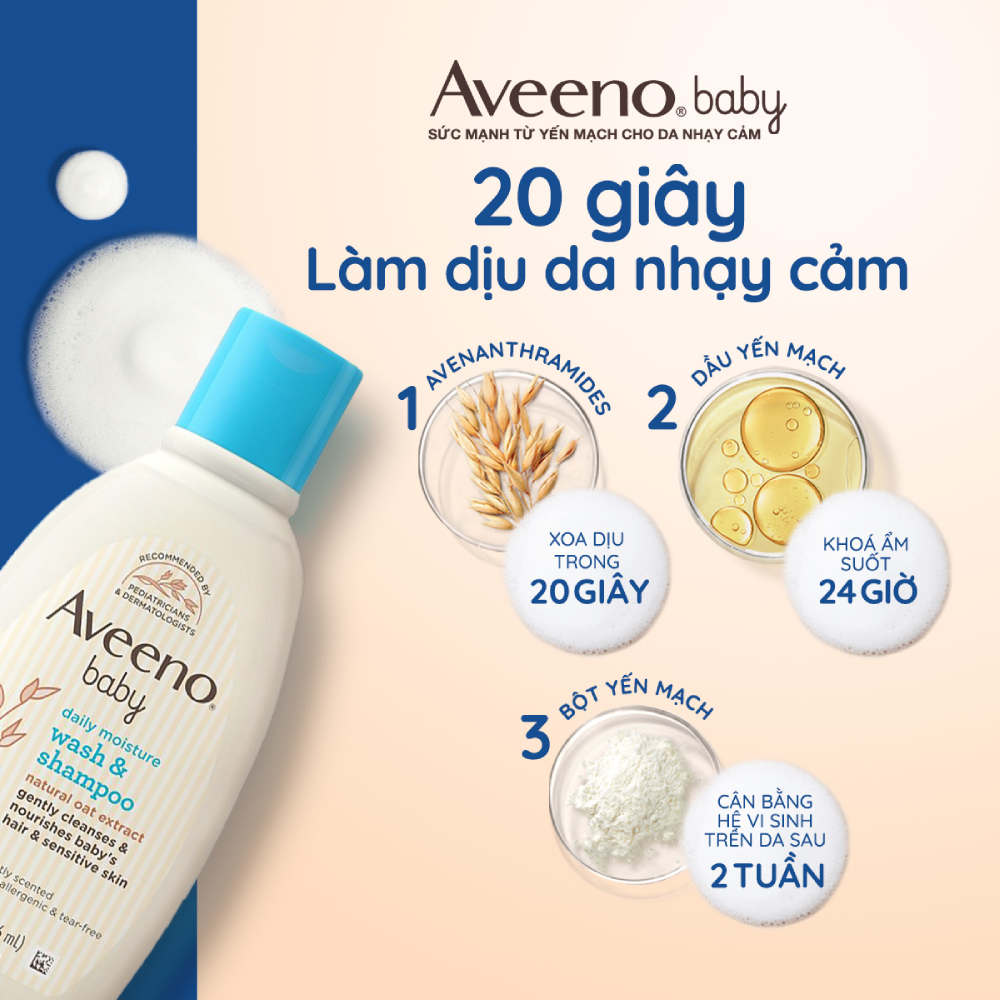 Sữa tắm gội Aveeno 236ml hình 3