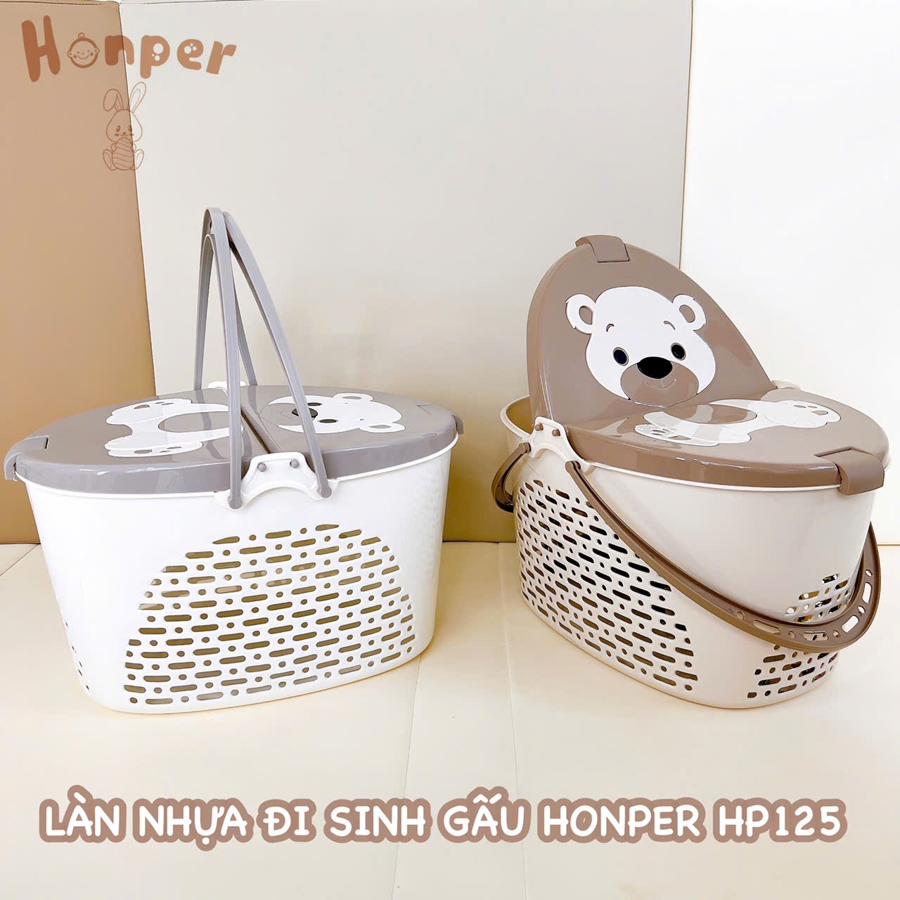 Giỏ đi sinh hình Gấu Honper HP-125 (Màu ngẫu nhiên) hình 1