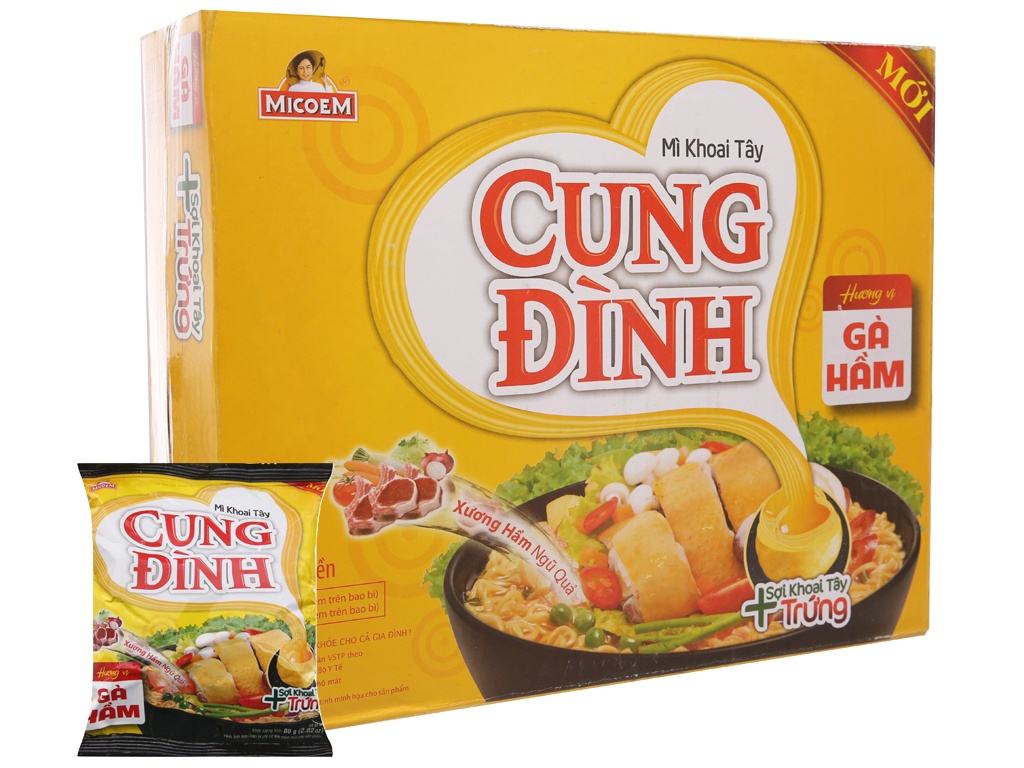 Mì khoai tây Cung Đình gà hầm 80g hình 1