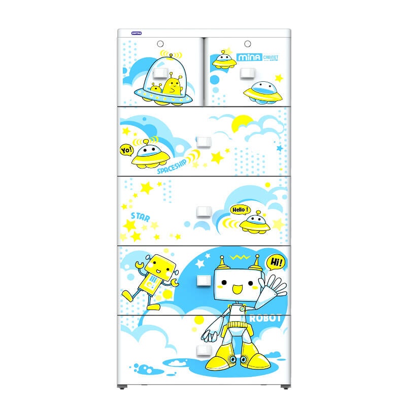 Tủ nhựa Mina Duy Tân 5 tầng 6 ngăn hình 1