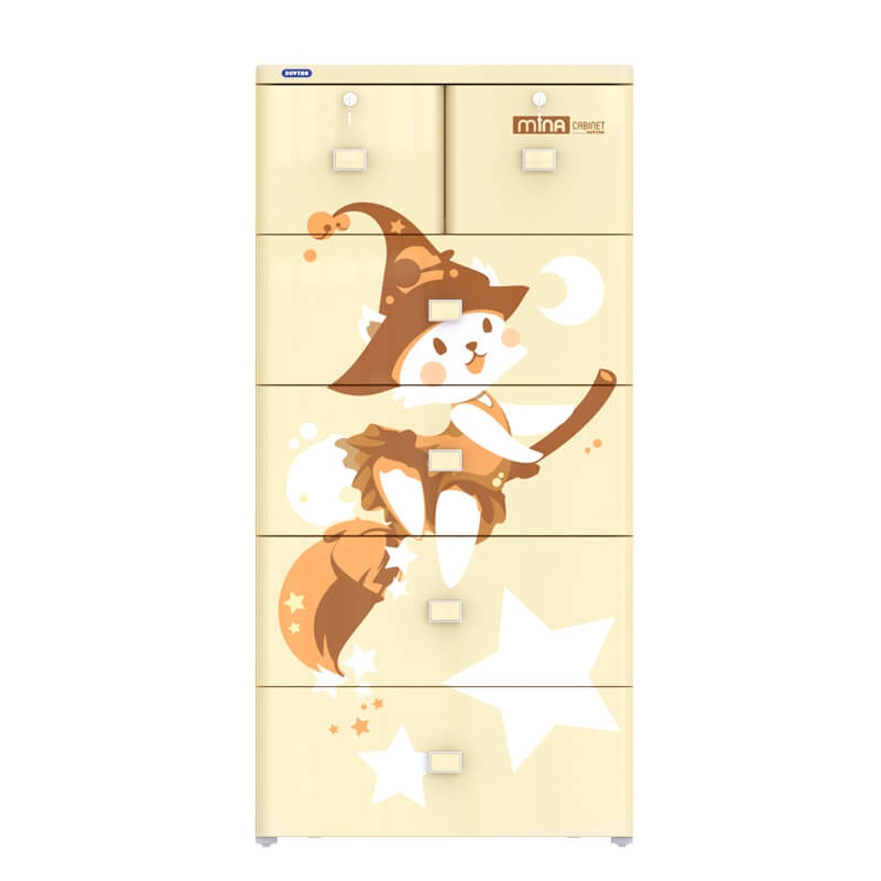 Tủ nhựa Mina Duy Tân 5 tầng 6 ngăn hình 2