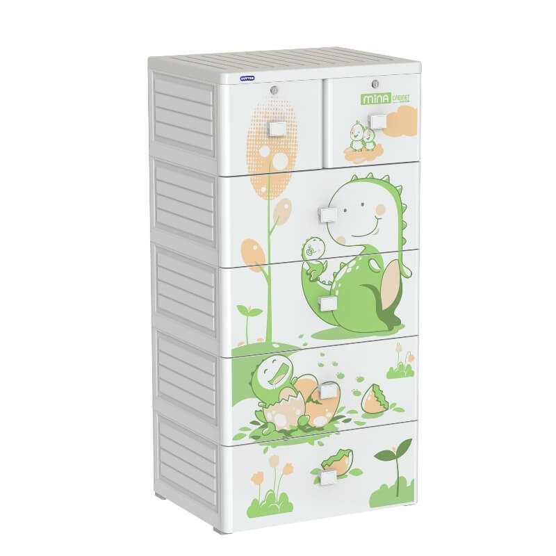 Tủ nhựa Mina Duy Tân 5 tầng 6 ngăn (màu xám) hình 2