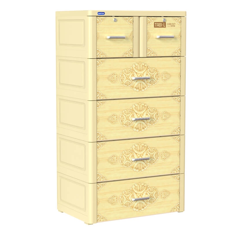 Tủ nhựa Tabi-L Duy Tân 5 tầng 6 ngăn (màu kem) hình 1