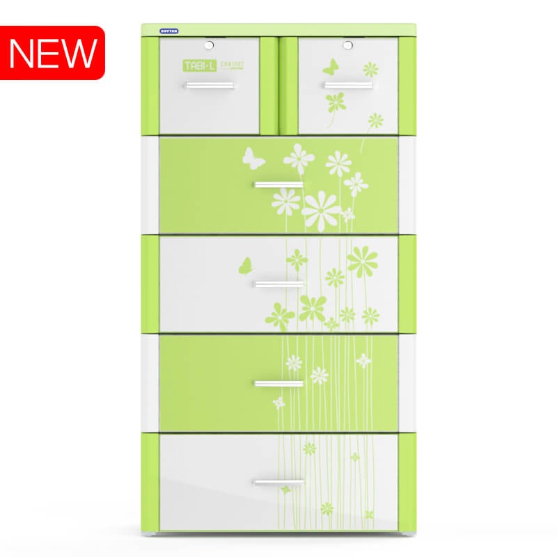 Tủ nhựa Tabi-L Duy Tân 5 tầng 6 ngăn (màu xanh lá) hình 2