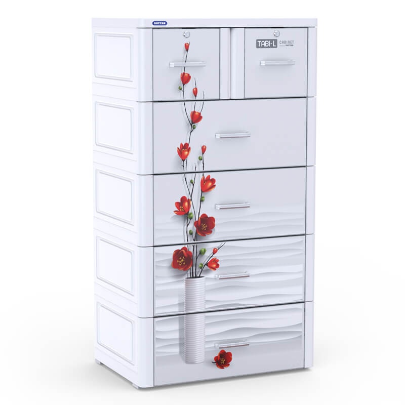 Tủ nhựa Tabi-L Duy Tân 5 tầng 6 ngắn (màu trắng) hình 3