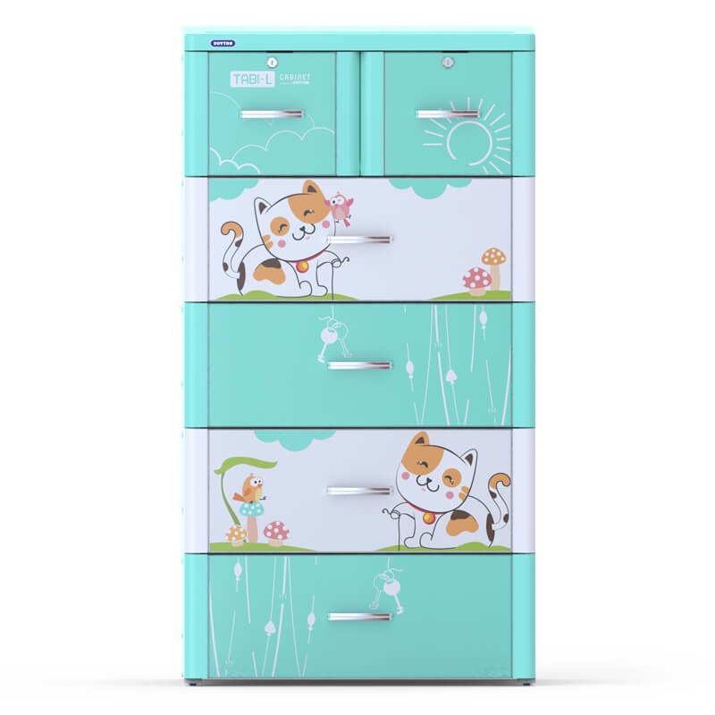 Tủ nhựa Tabi-L Duy Tân 5 tầng 6 ngăn (màu xanh) hình 1