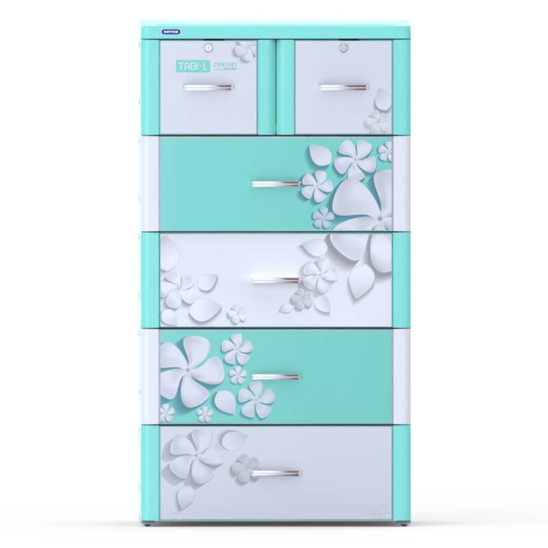 Tủ nhựa Tabi-L Duy Tân 5 tầng 6 ngăn (màu xanh) hình 3