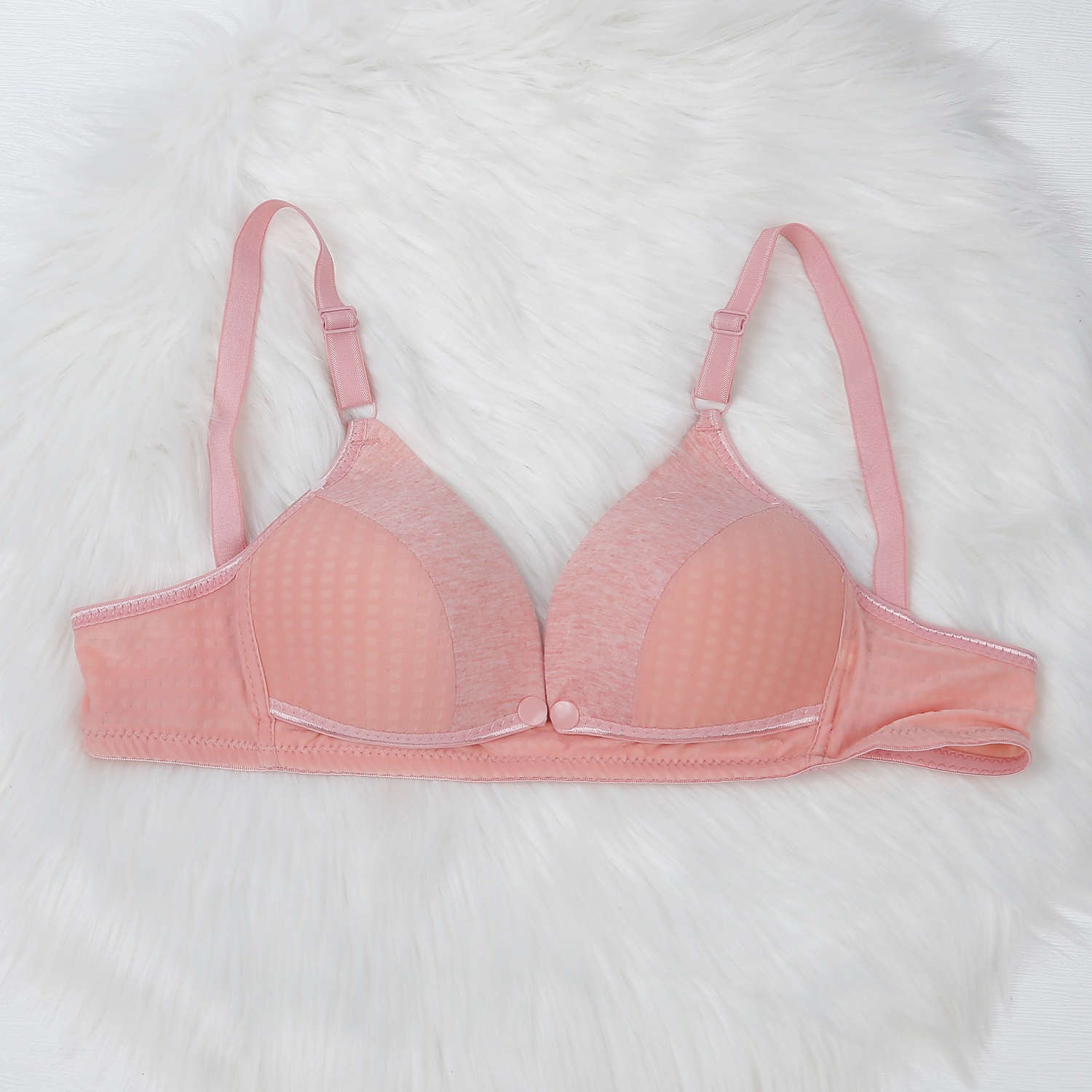 Áo lót có đệm khuy bấm 677 AC22 (Hồng) hình 1