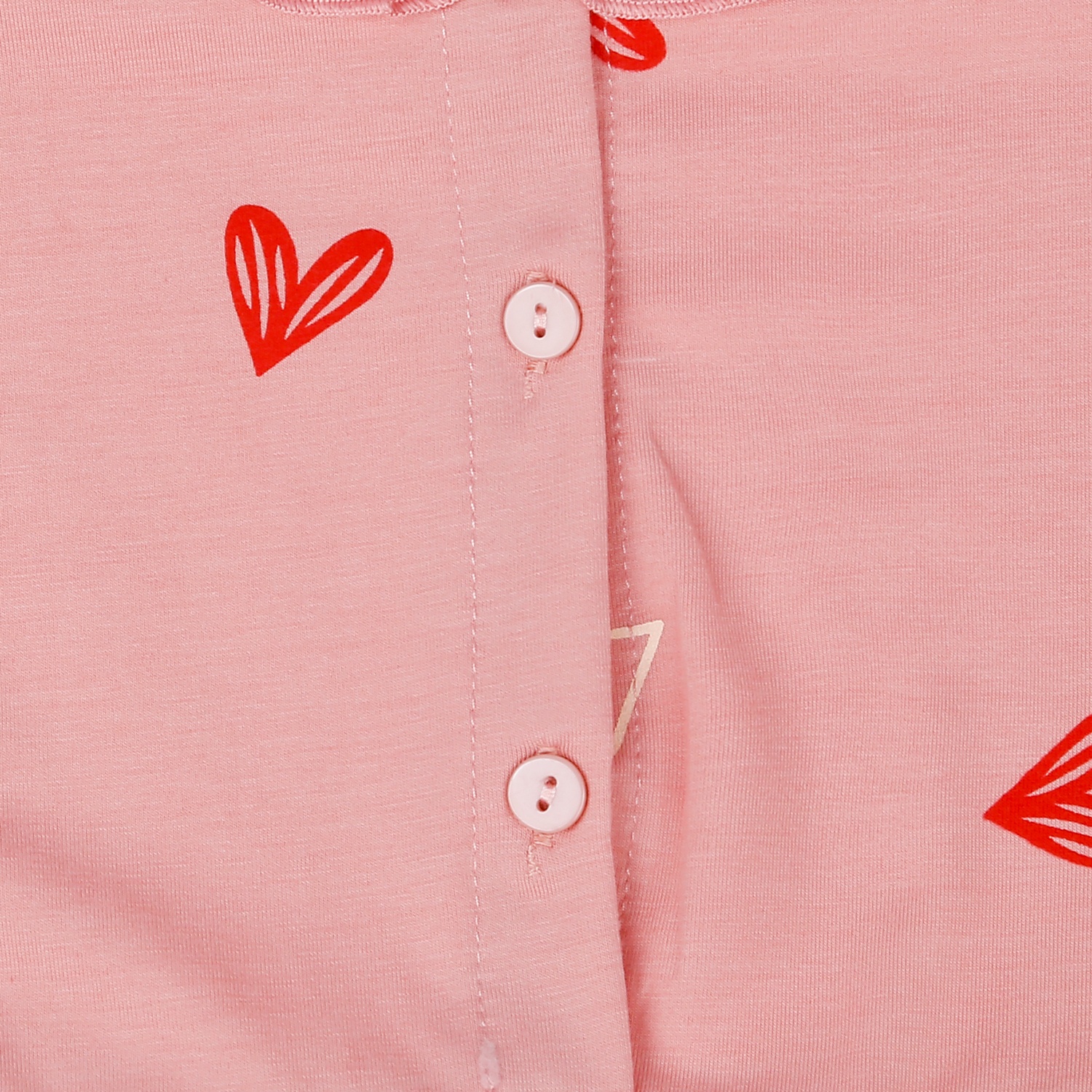 Bộ quần áo bầu sau sinh in hình trái tim cổ bèo M23 hình 4