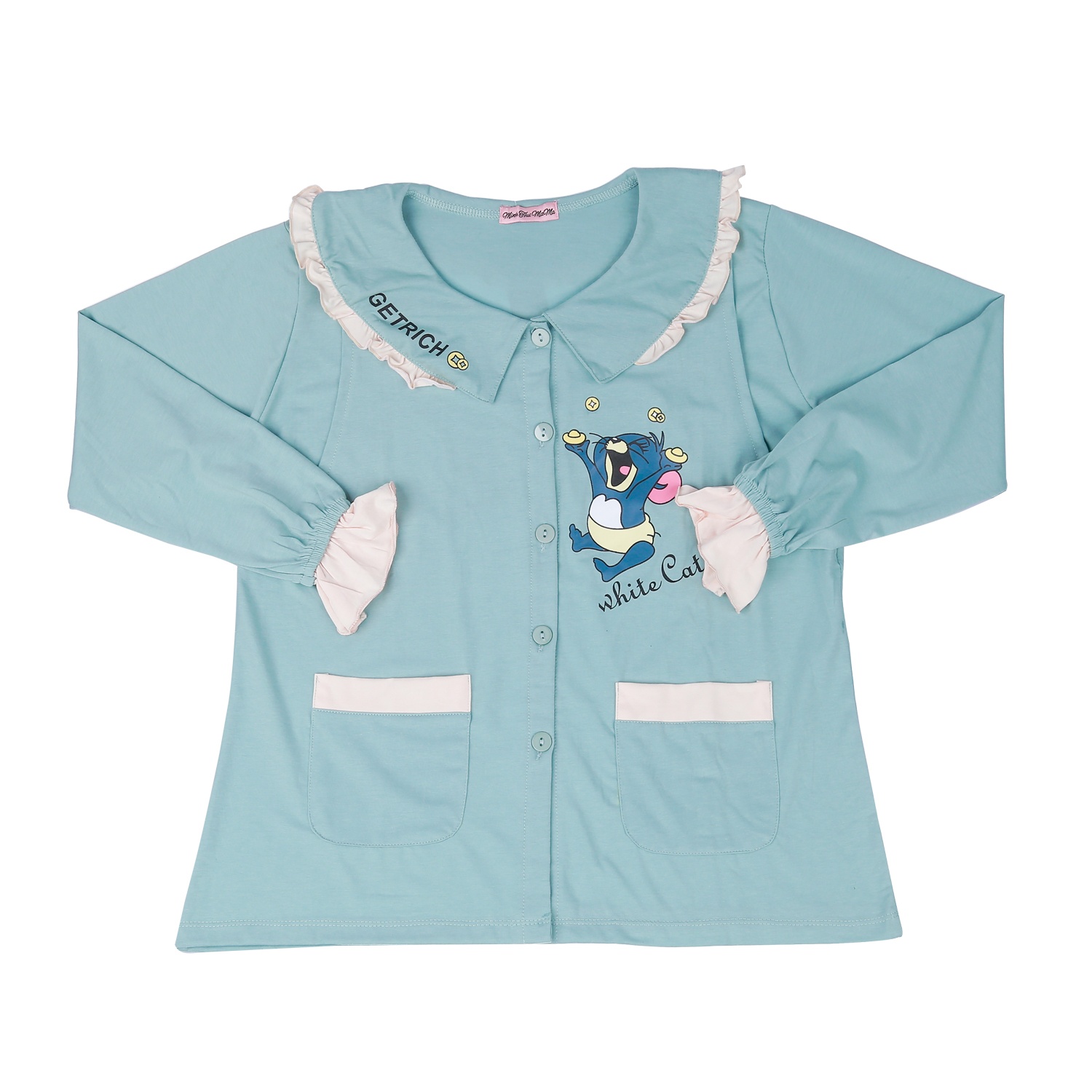 Bộ quần áo sau sinh cho mẹ in Chuột Jerrry xanh lam M23 hình 2