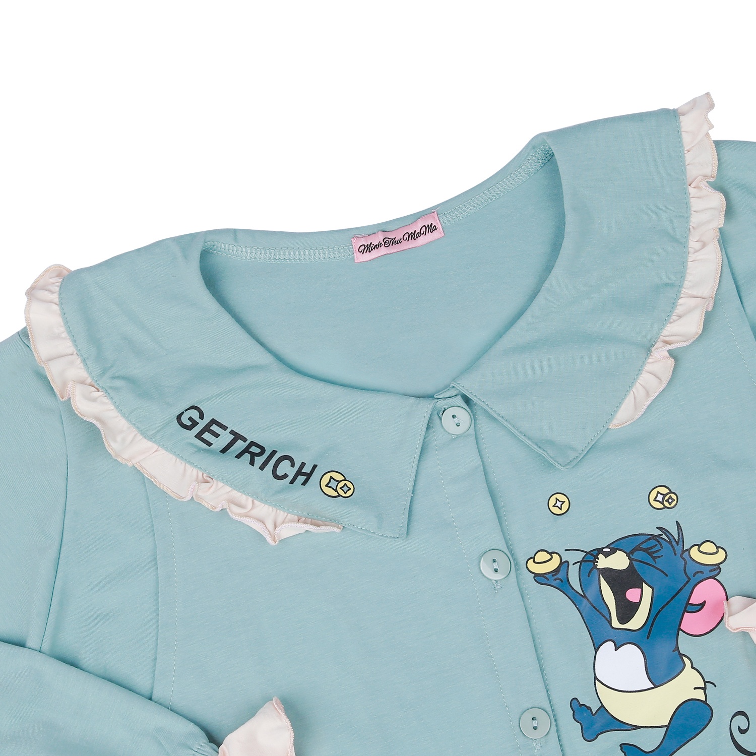 Bộ quần áo sau sinh cho mẹ in Chuột Jerrry xanh lam M23 hình 3