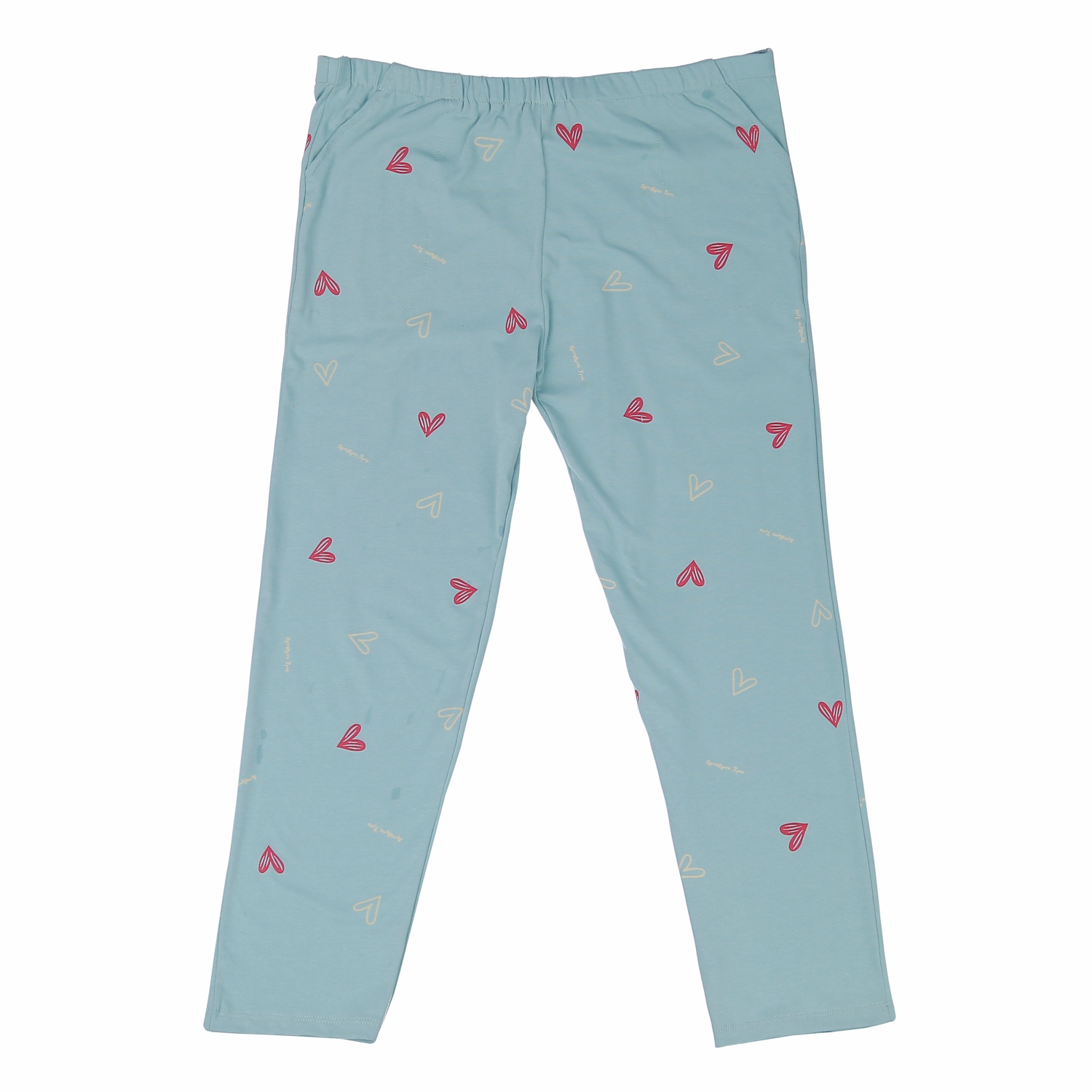 Bộ quần áo sau sinh cho mẹ in họa tiết Trái tim cổ bèo xam lam M23 hình 6