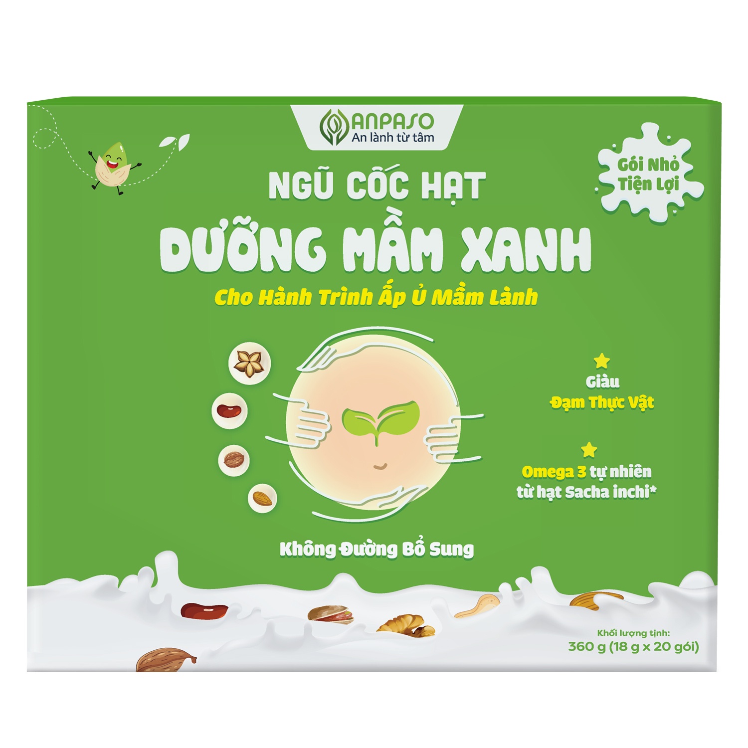 Ngũ cốc mẹ bầu Dưỡng mầm xanh Anpaso 360g 