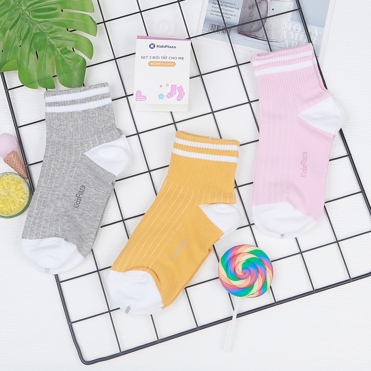 Set tât KidsPlaza màu sắc tươi tắn, thiết kế co giãn