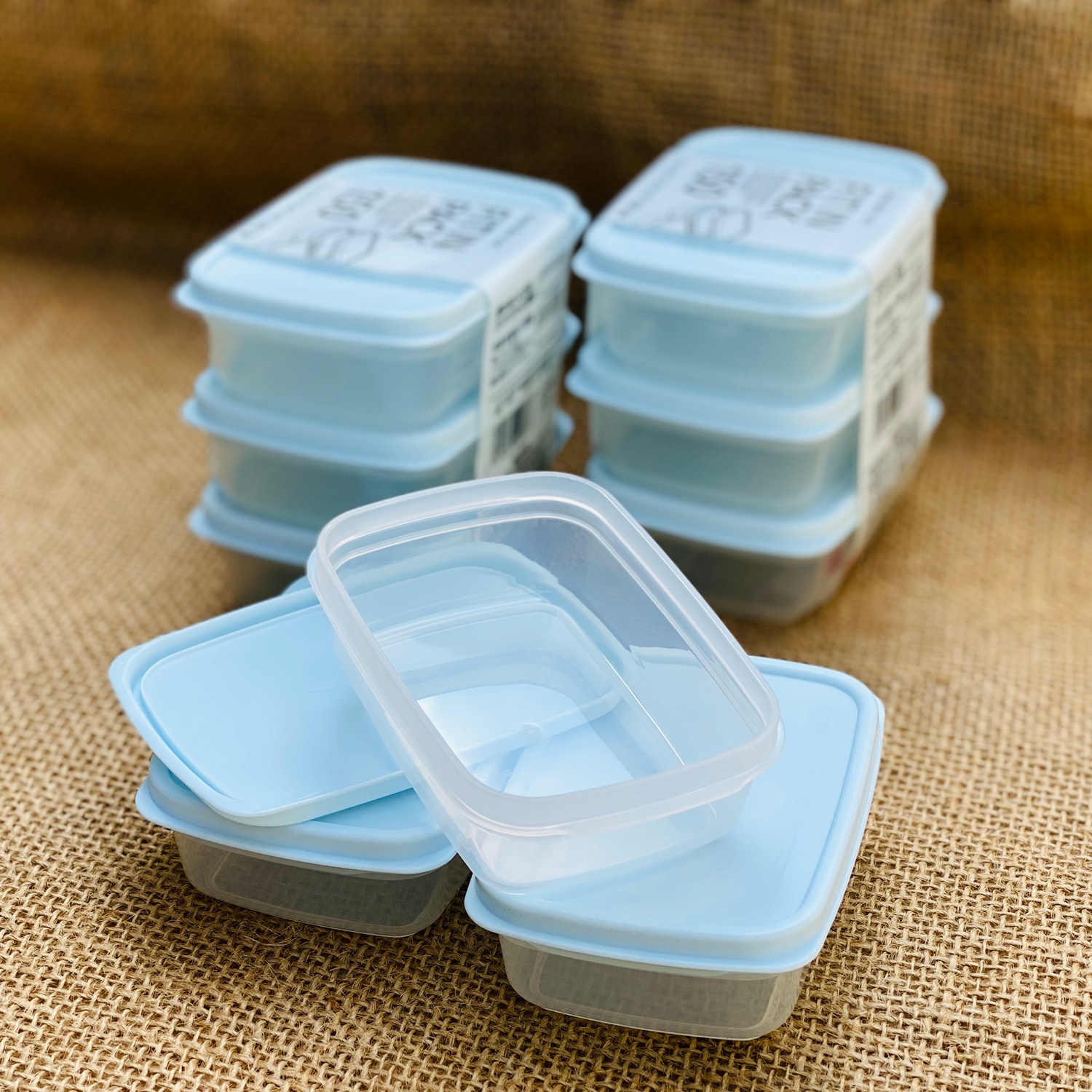 Set 3 hộp nhựa Konbini nắp dẻo 150ml (Xanh Mint) hình 3