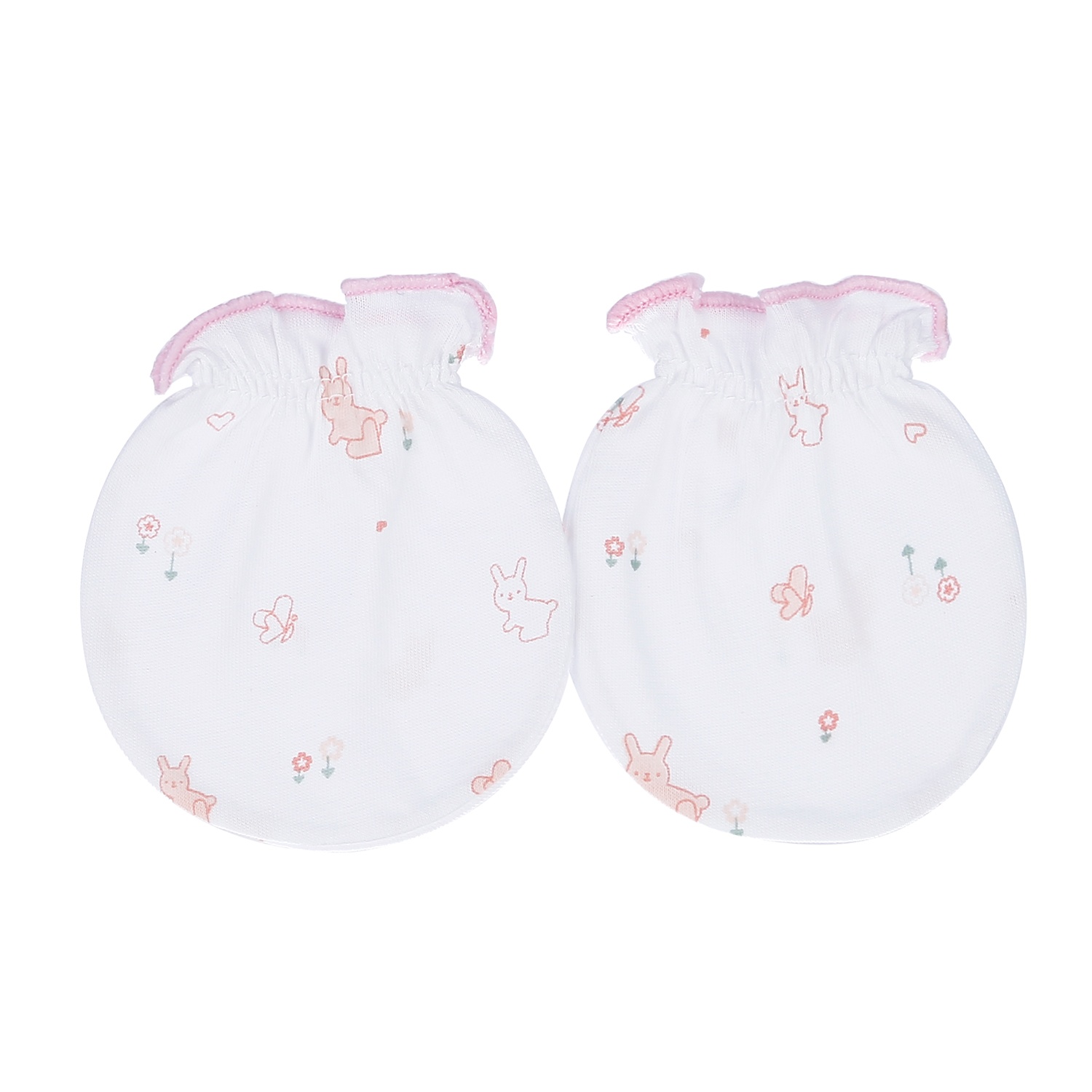 Set  2 bao tay sơ sinh thun KidsPlaza BA21 (Hồng) hình 2