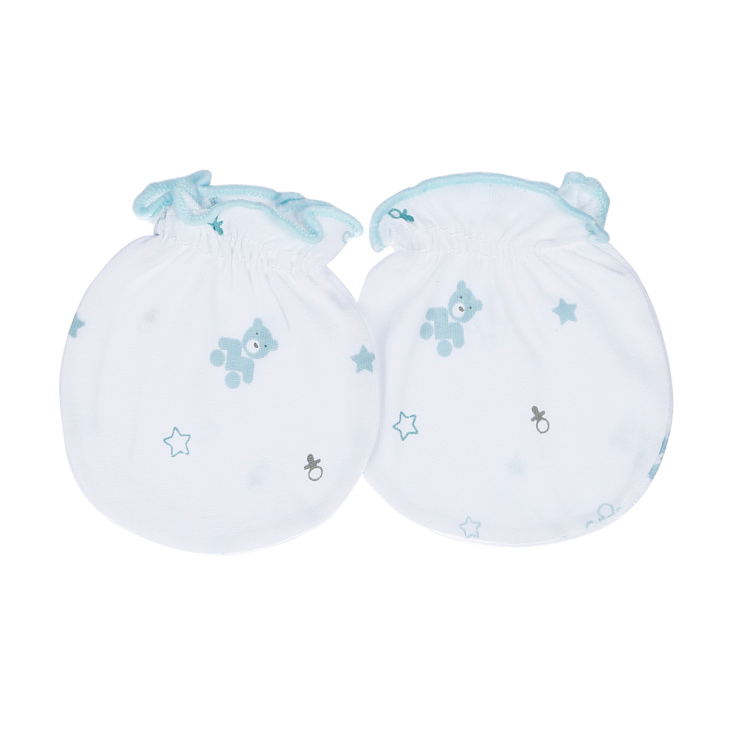 Set 2 bao tay sơ sinh thun KidsPlaza BA21 (Xanh Ngọc) hình 3