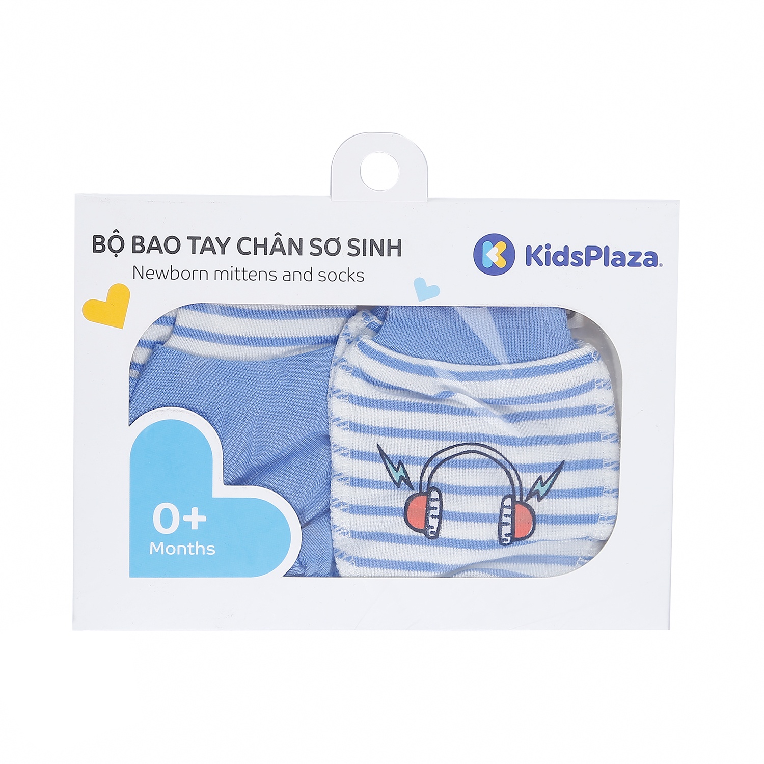 Set bao chân bao tay Otis bé trai kẻ in hình Tai Nghe KidsPlaza ND21H (Xanh Dương) hình 3