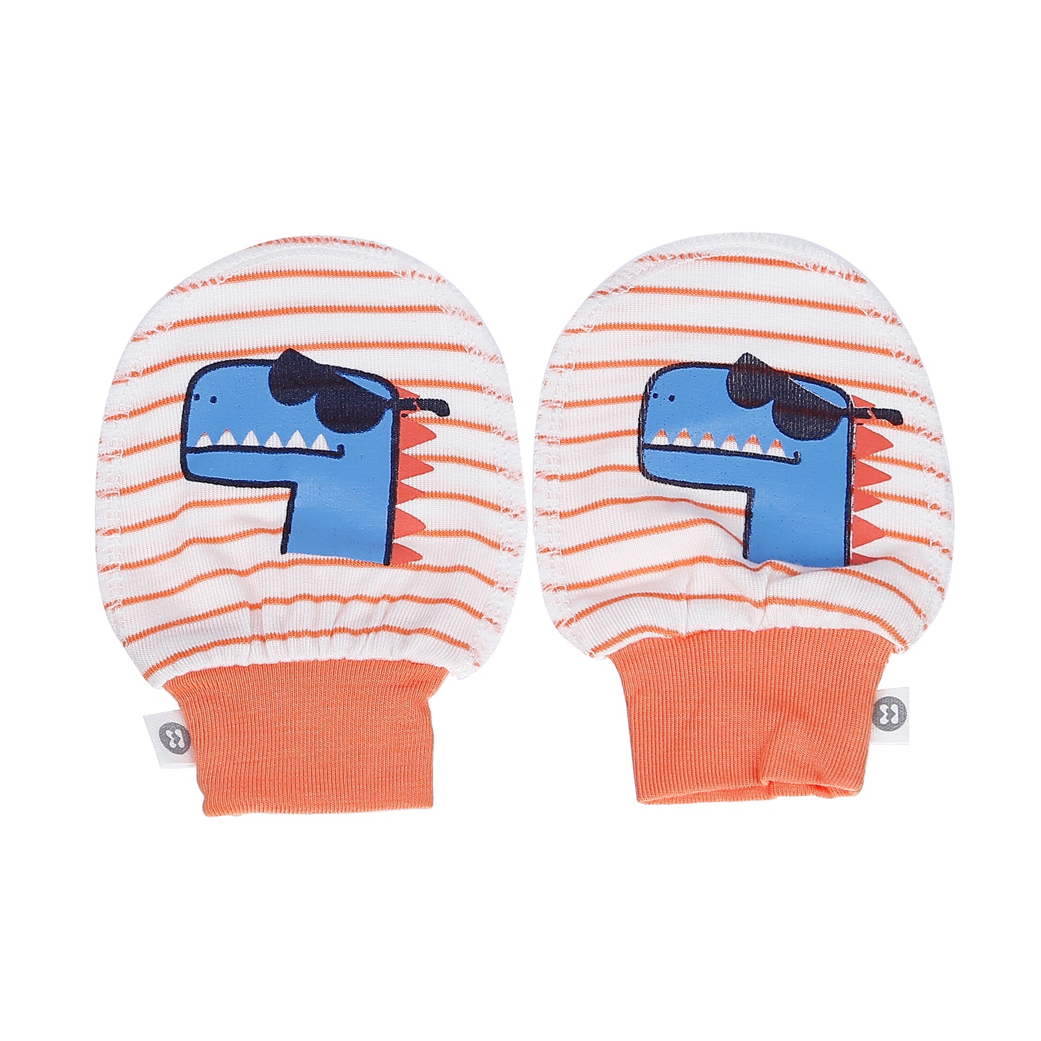 Set bao tay, bao chân kẻ Otis bé trai KidsPlaza ND21H (Trắng Cam) hình 3