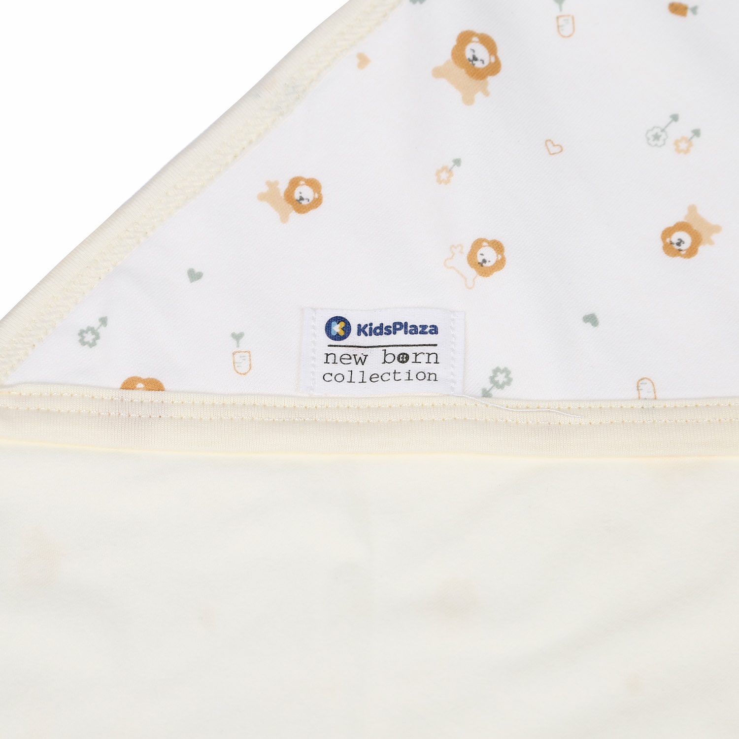 Chăn ủ có mũ in hình họa tiết KidsPlaza 2 lớp BA21 (Trắng-Vàng) hình 2