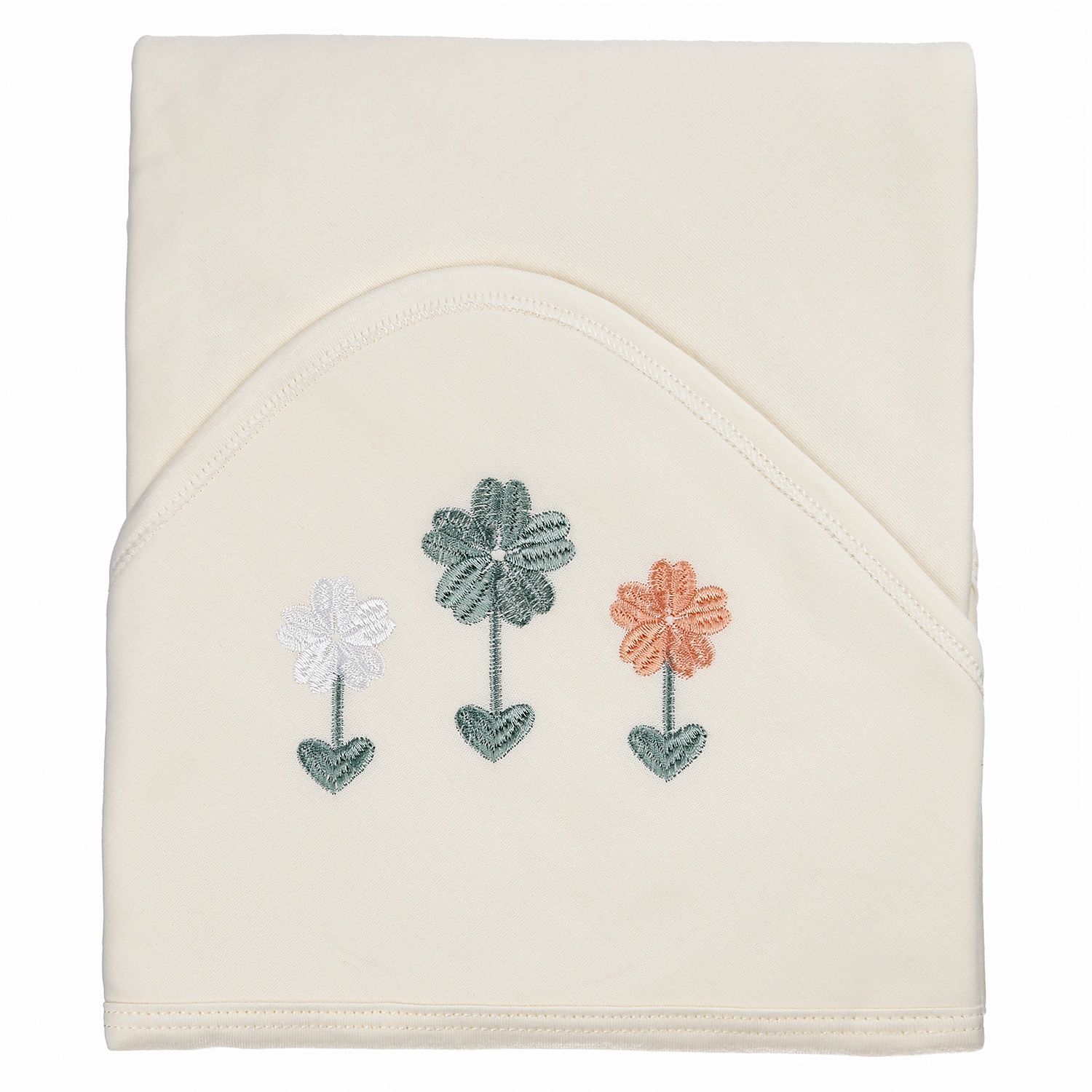 Chăn ủ có mũ thêu hình KidsPlaza 1 lớp BA21 (Vàng) hình 2