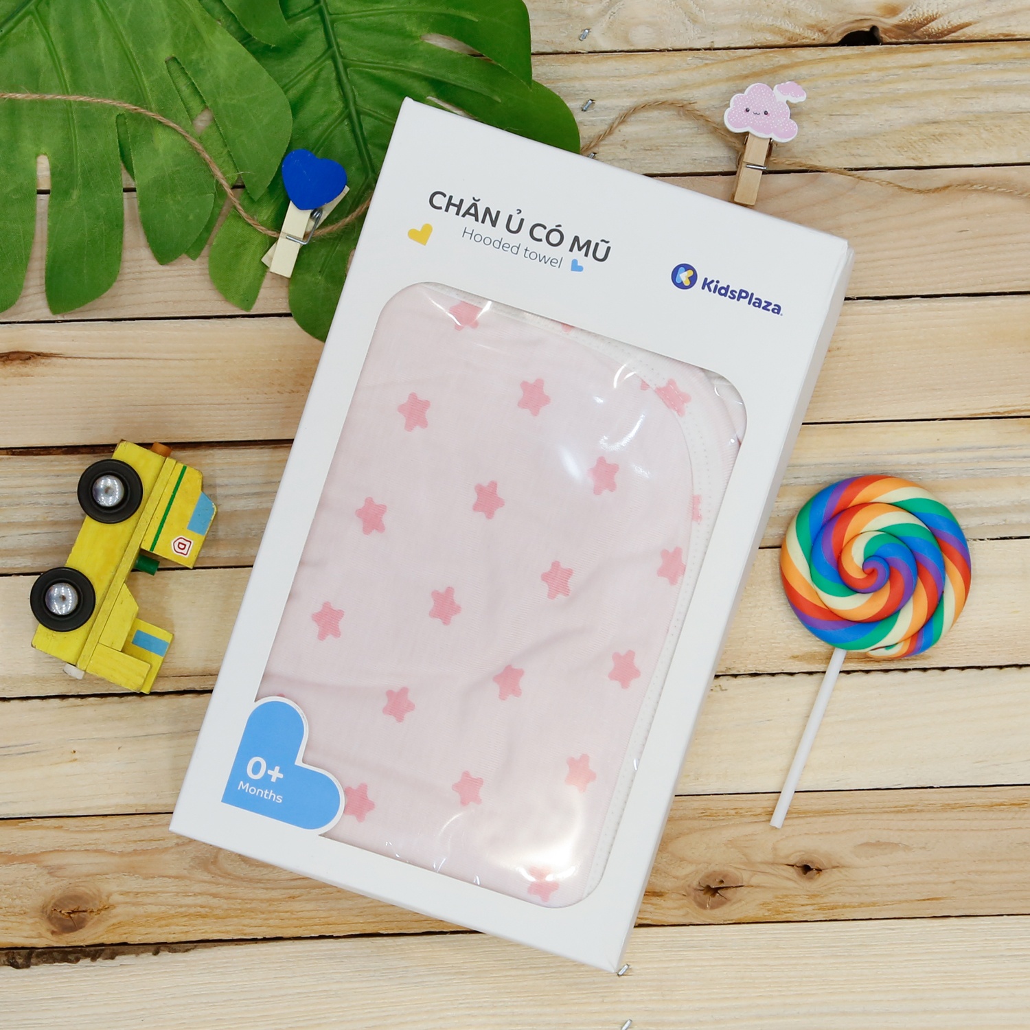 Chăn ủ có mũ Otis bé gái KidsPlaza ND21H hình 1