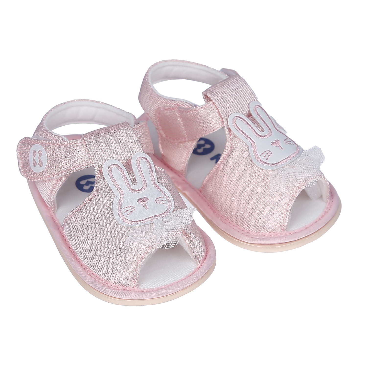 Sandal tập đi cho bé KidsPlaza hình Thỏ họa tiết bèo K23 (Hồng) hình 1