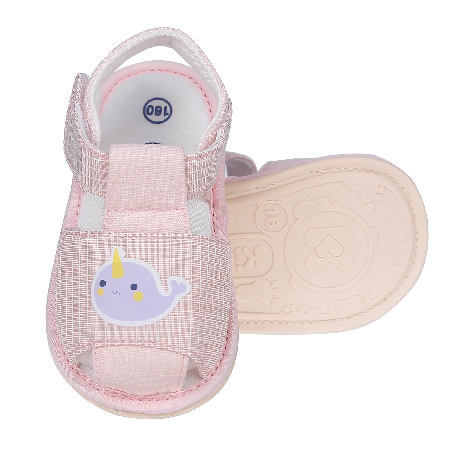 Sandal tập đi cho bé KidsPlaza in hình Cá K25 (Hồng) hình 2