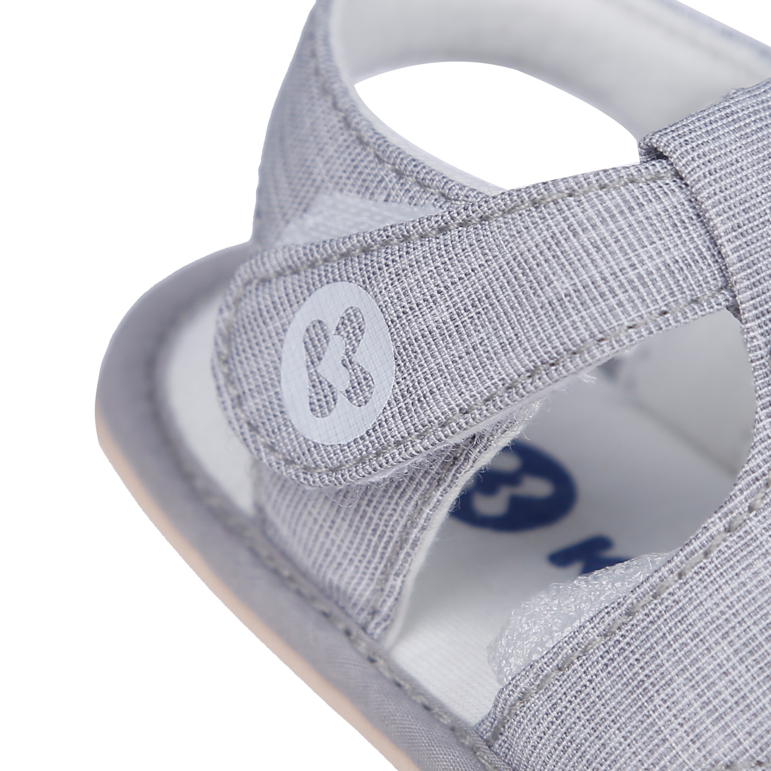 Sandal tập đi cho bé KidsPlaza thêu Ô Tô K21 (Ghi) hình 3