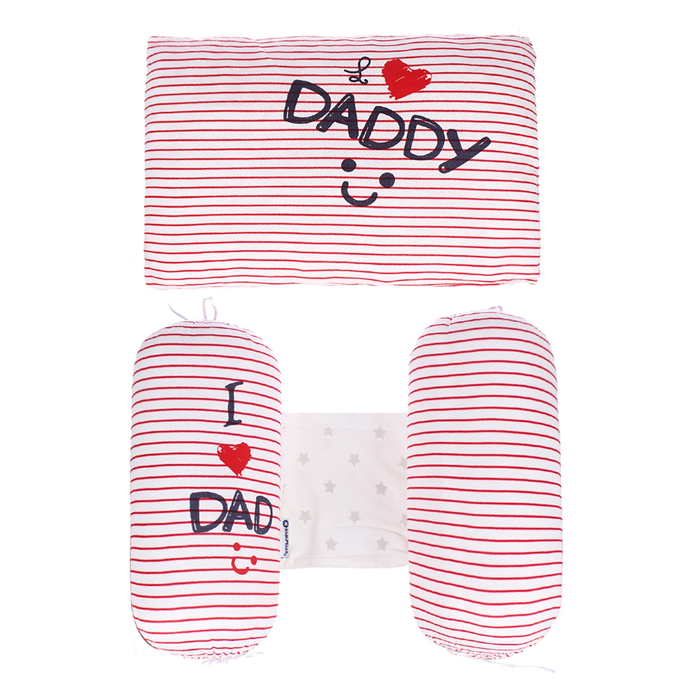 Set gối chặn Otis kẻ ngang KidsPlaza ND21H (Trắng) hình 1