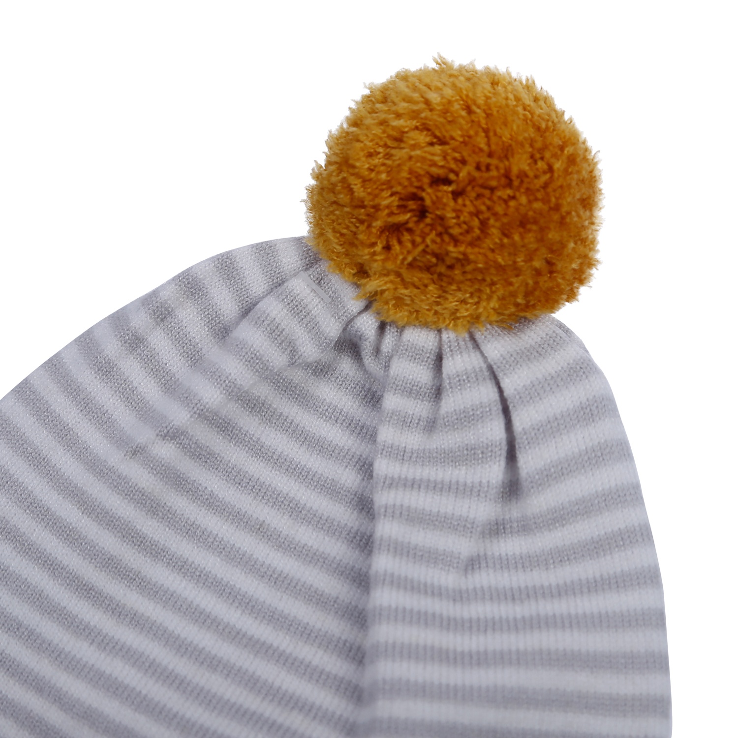 Mũ len sơ sinh Hello bé trai kẻ ghi ngang KidsPlaza ND21D ( Vàng-Ghi) hình 2