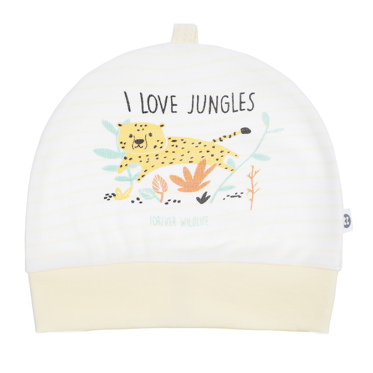 Mũ sơ sinh bé trai Otis i love jungles KidsPlaza ND21T (Trắng Vàng) hình 1