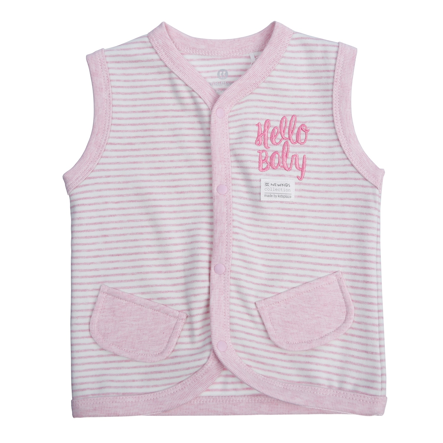 Áo gile sơ sinh nhung bé gái KidsPlaza ND21D (Hồng) hình 1