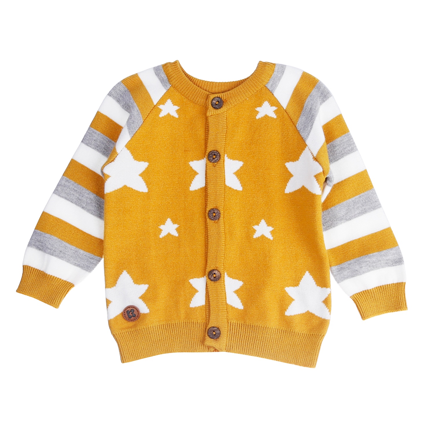 Áo len bé trai dài tay Hello in hình ngôi sao KidsPlaza ND21D (Vàng) hình 1