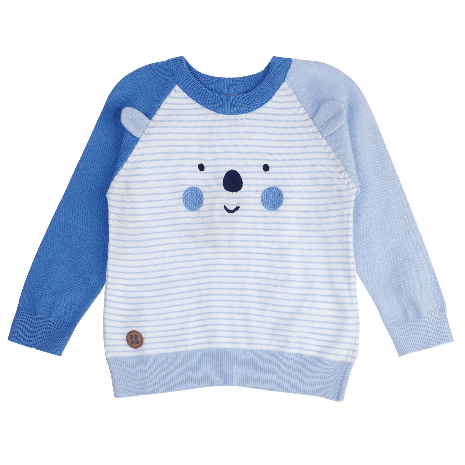 Áo len bé trai dài tay Hello kẻ ngang KidsPlaza ND21D (Xanh Nhạt) hình 1