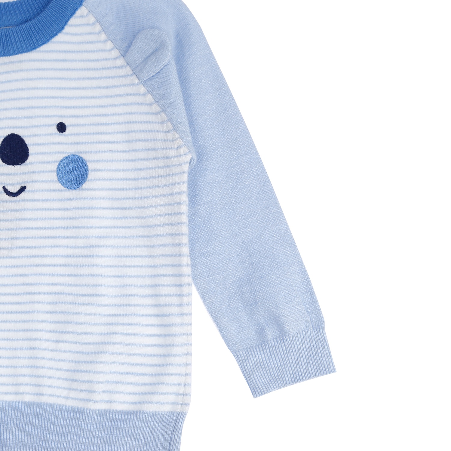 Áo len bé trai dài tay Hello kẻ ngang KidsPlaza ND21D (Xanh Nhạt) hình 3