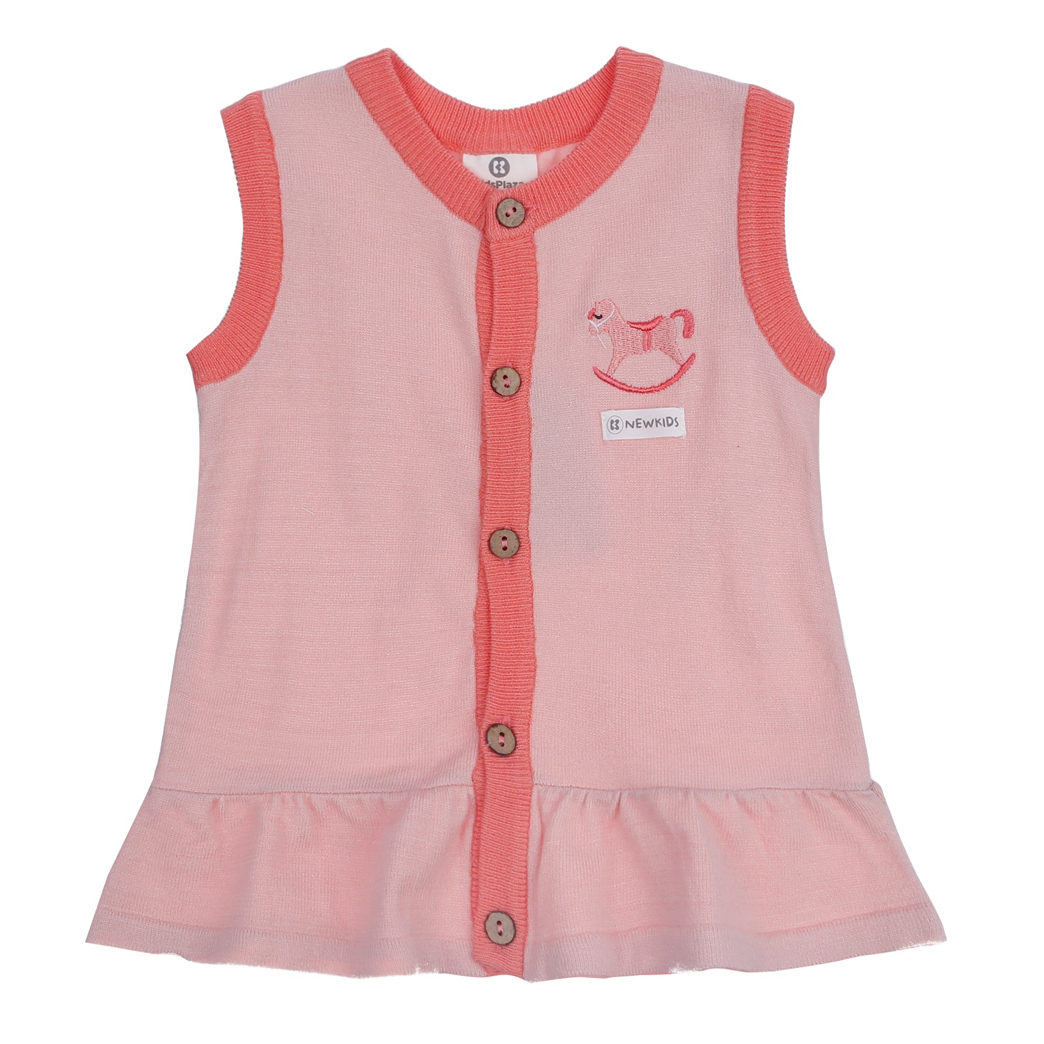 Áo len gile Hello bé gái KidsPlaza ND21D (Hồng Cam Nhạt) hình 1