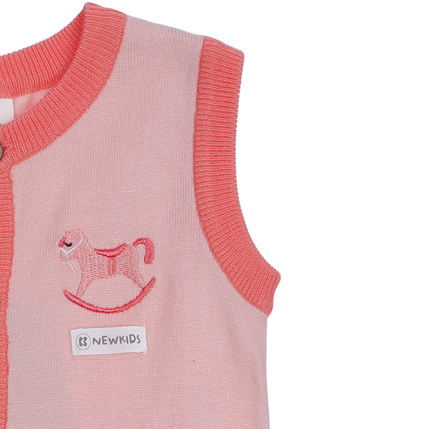 Áo len gile Hello bé gái KidsPlaza ND21D (Hồng Cam Nhạt) hình 4