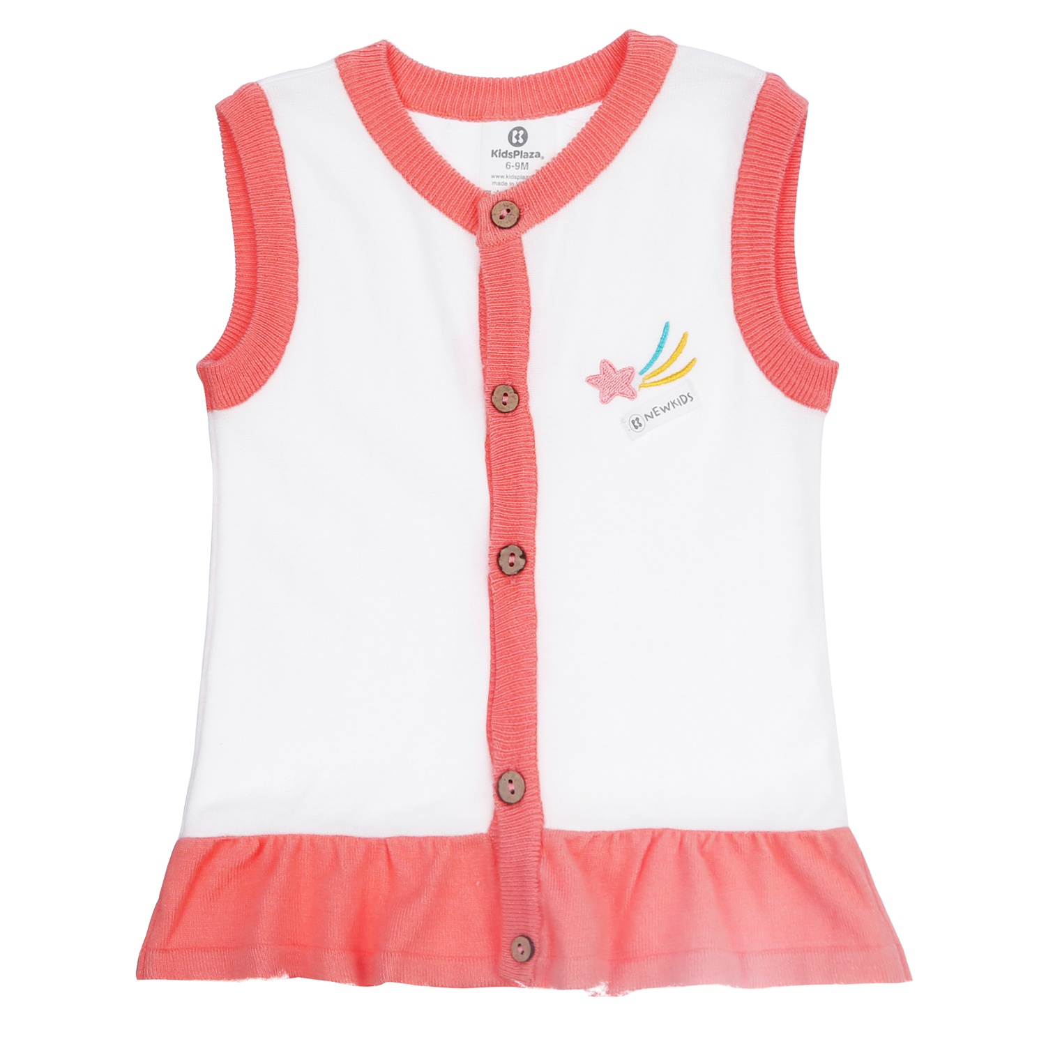 Áo len gile Hello HCD bé gái KidsPlaza ND21D (Trắng) hình 1