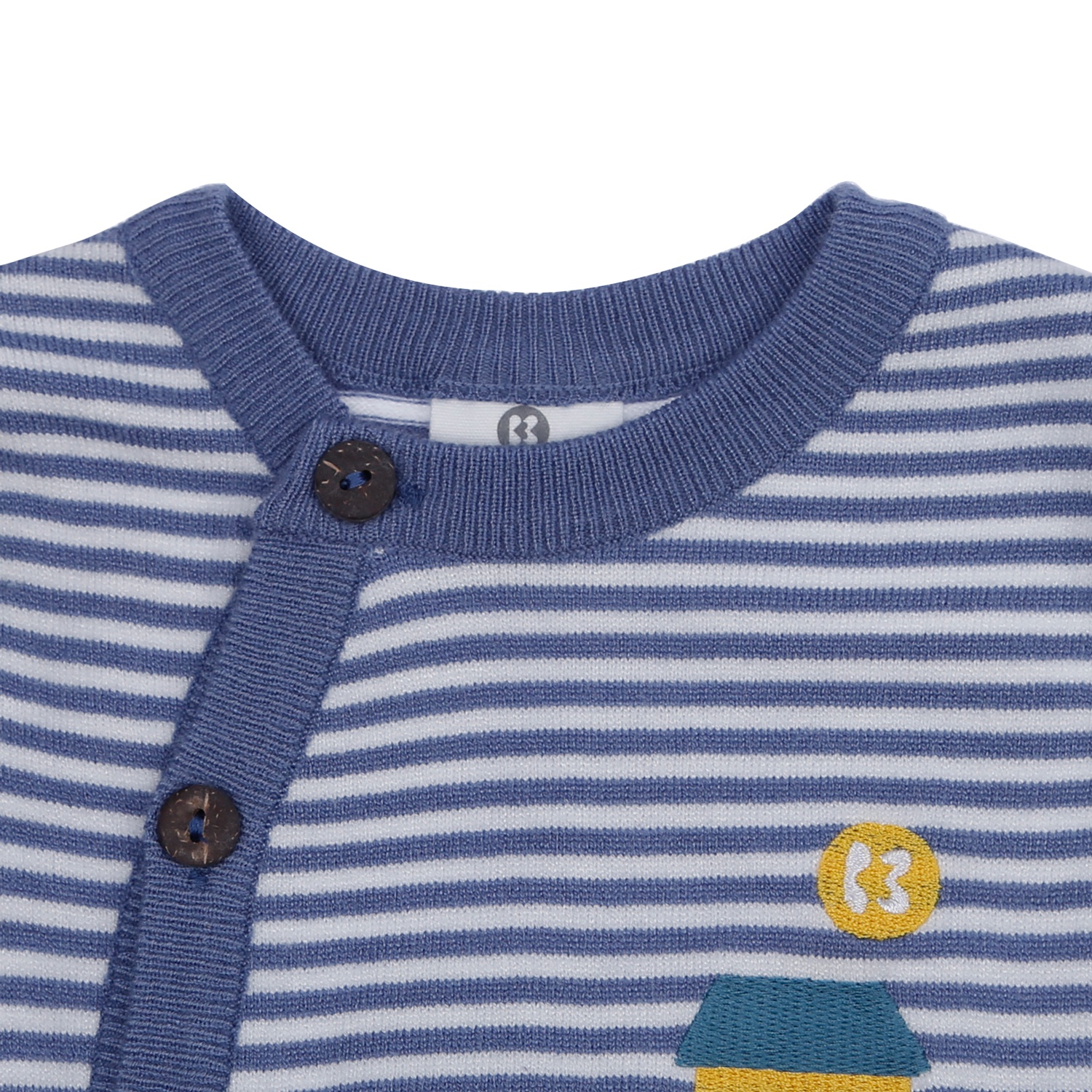 Áo len gile Hello kẻ xanh bé trai KidsPlaza ND21D (Xanh) hình 2