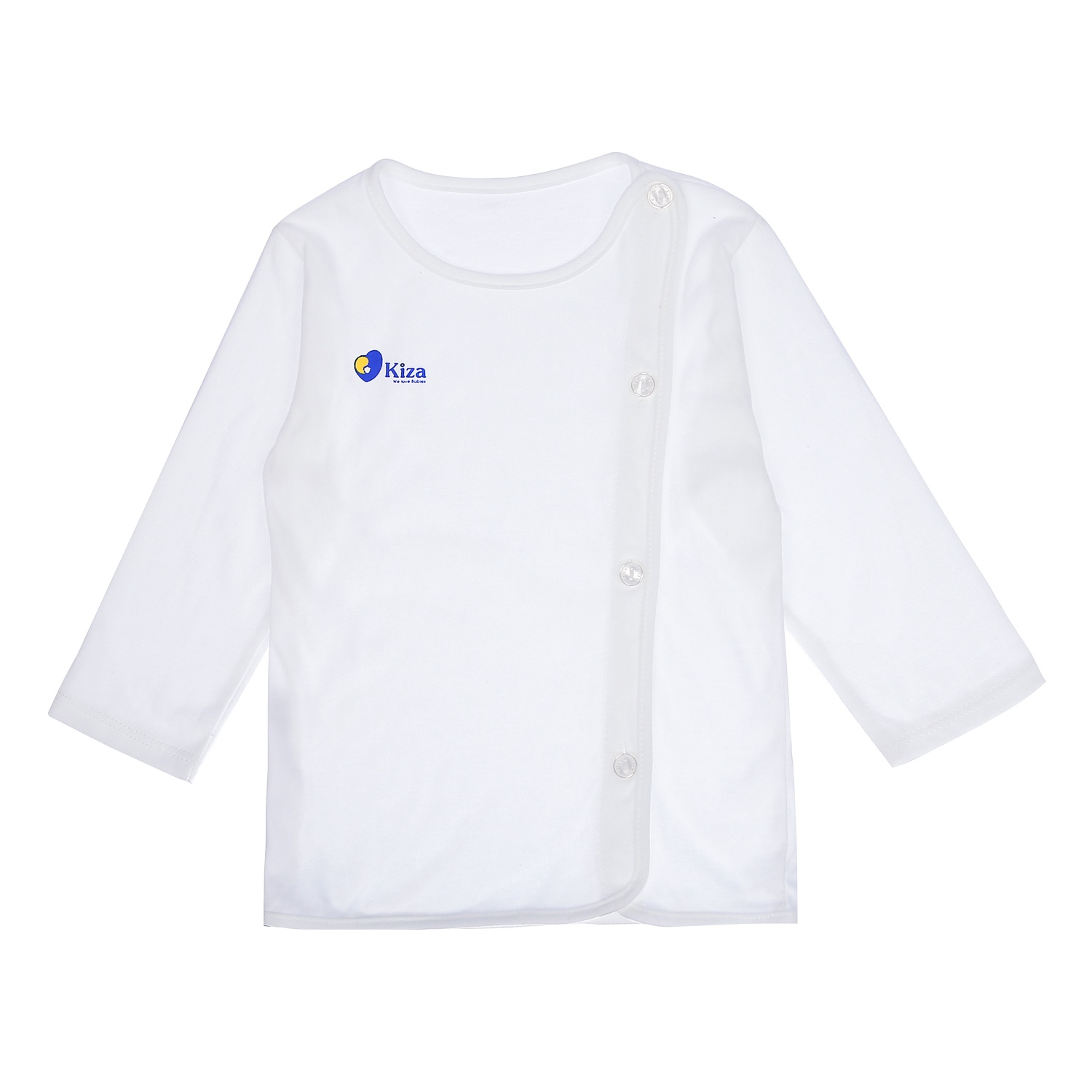 Áo sơ sinh dài tay bác sĩ Kiza (Trắng) hình 1