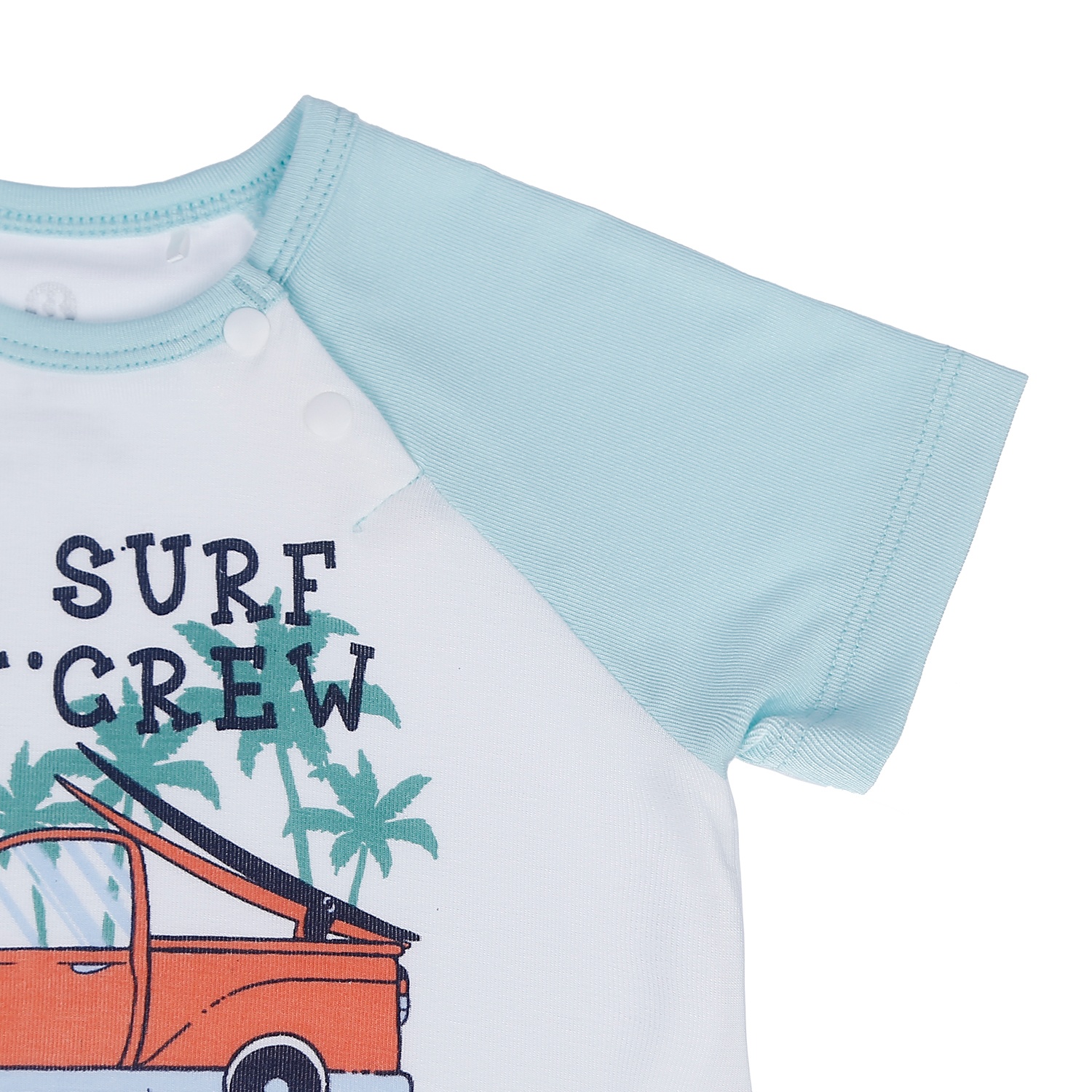 Bộ body đùi Otis KidsPlaza cho bé trai in hình ô tô ND21H (Trắng - Xanh Hàn Quốc) hình 4