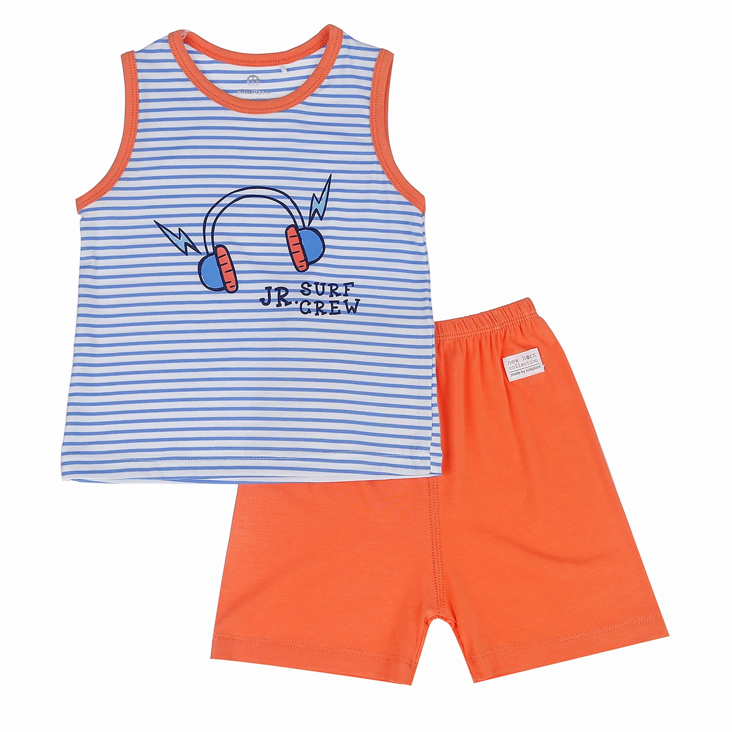 Bộ quần áo ba lỗ Otis KidsPlaza dành cho bé trai ND21H (Kẻ Xanh) hình 1