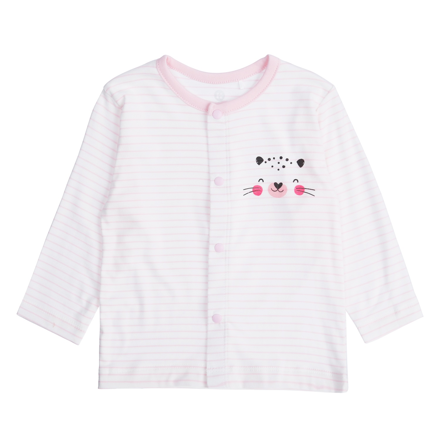 Bộ quần áo bé gái dài tay cài giữa Otis KidsPlaza ND21T (Trắng Hồng) hình 2